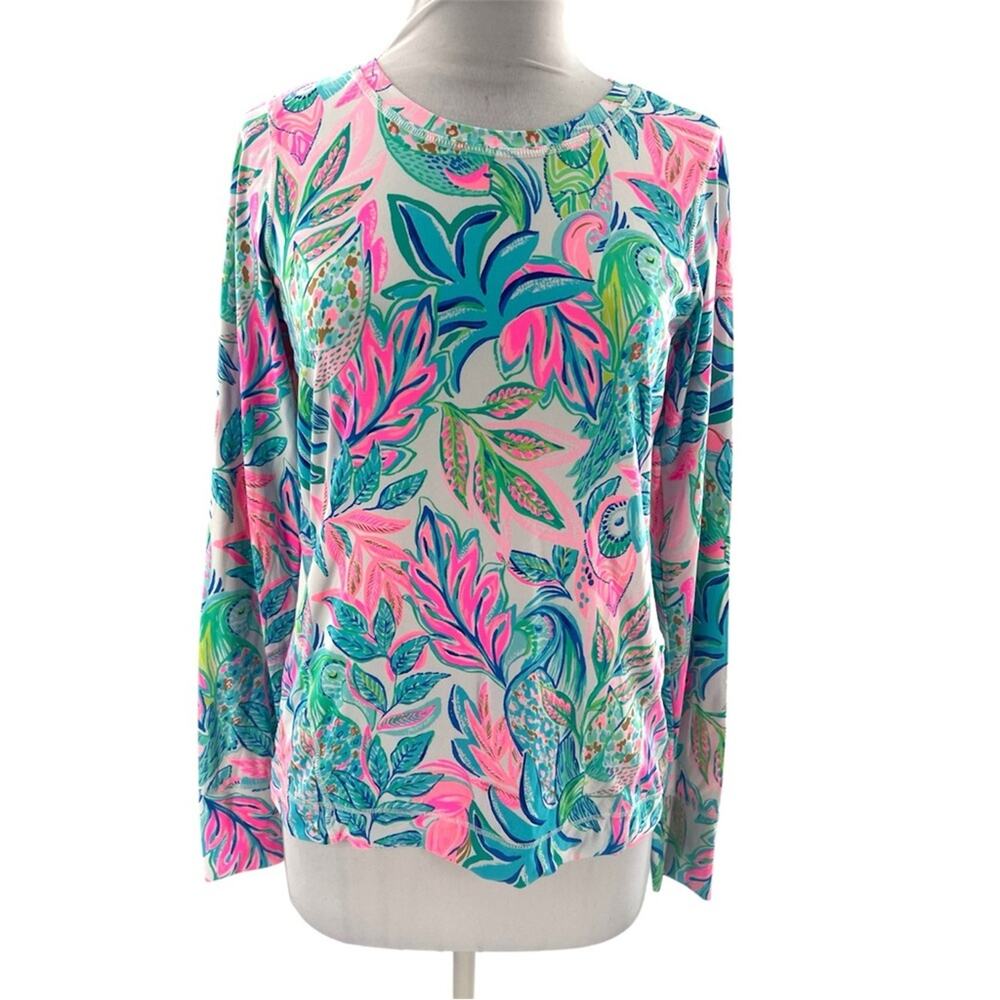 Lilly Pulitzer‎ UPF 50+ Luxletic Renay Sunguard top "Toucan Do It Better" Size S